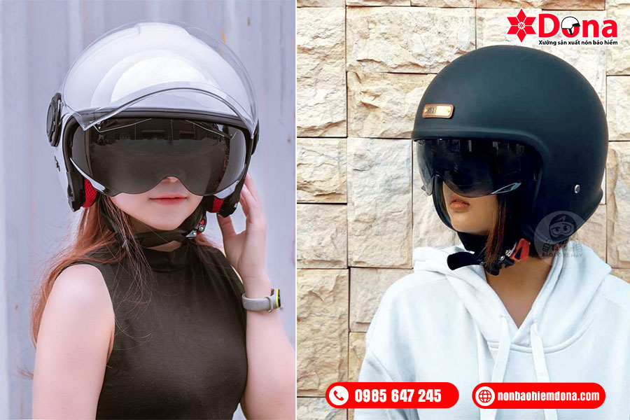 Nón bảo hiểm có kính chắn gió đẹp