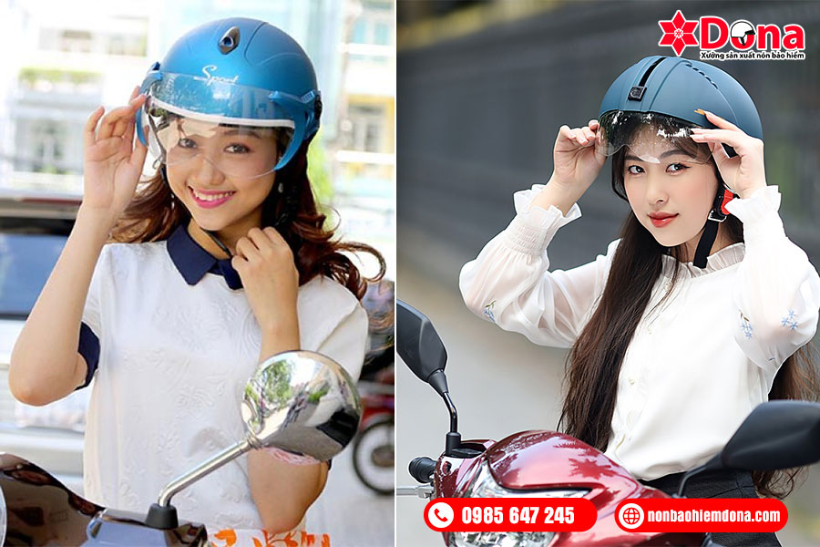Nón bảo hiểm có kính chắn gió