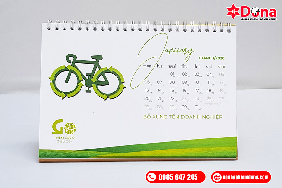 Lịch để bàn in logo công ty
