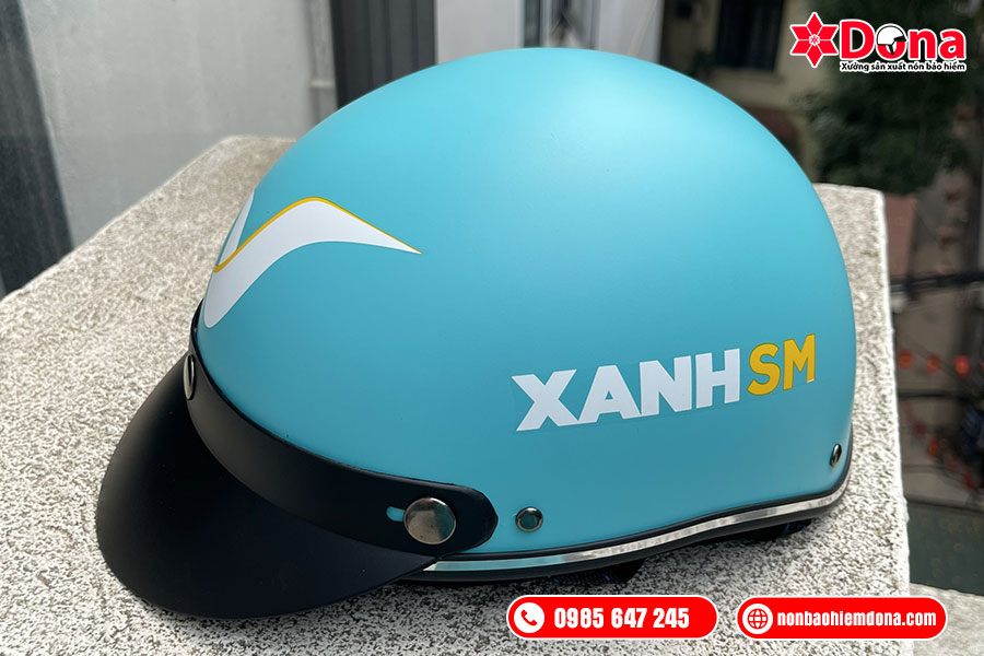 Nón bảo hiểm in logo Xanh SM