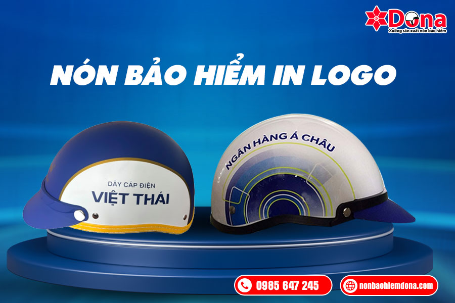 Nón bảo hiểm in logo theo yêu cầu tại Lâm Đồng
