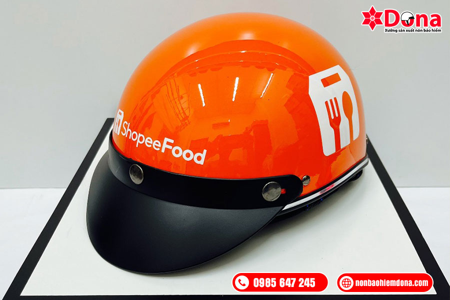 Nón bảo hiểm in logo Shopee Food