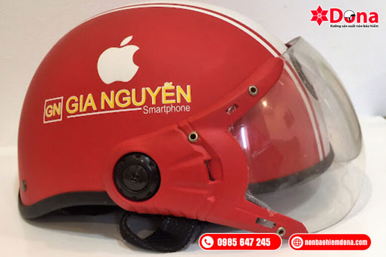 Mũ bảo hiểm có kính in logo